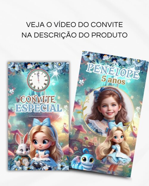 Convite Animado de Página - Alice no País das Maravilhas (vídeo) - Image 2