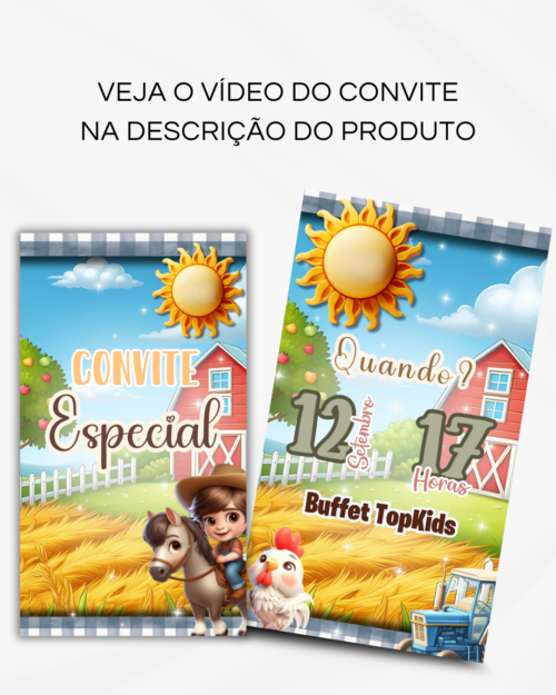 Convite Animado de Página - Fazendinha Menino (vídeo) - Image 2
