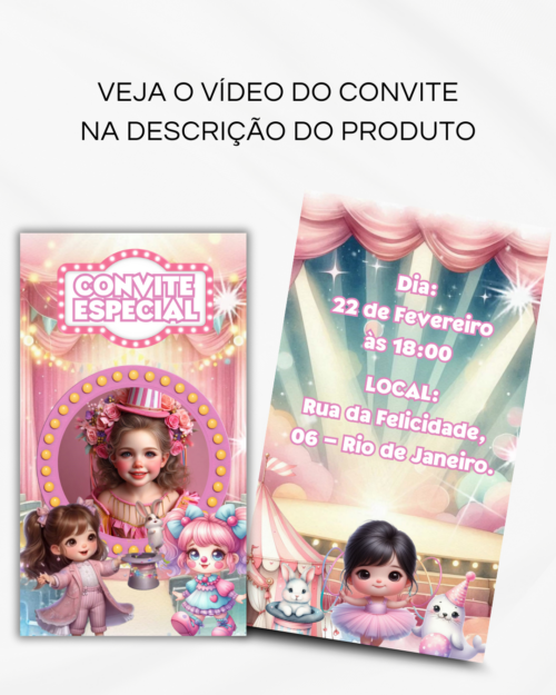 Convite Animado de Página - Circo Menina (vídeo) - Image 2
