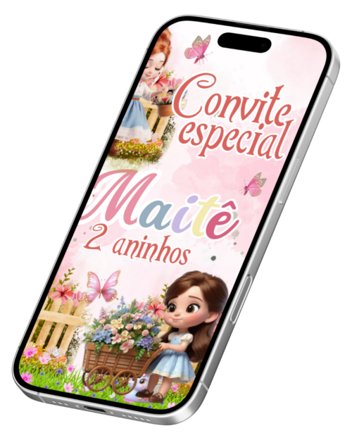Convite Animado de Página - Jardim Encantado (vídeo)