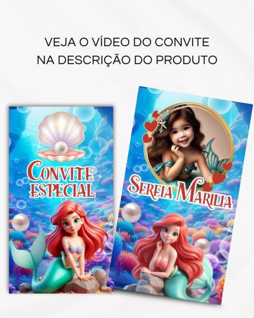 Convite Animado de Página - Pequena Sereia (vídeo) - Image 2