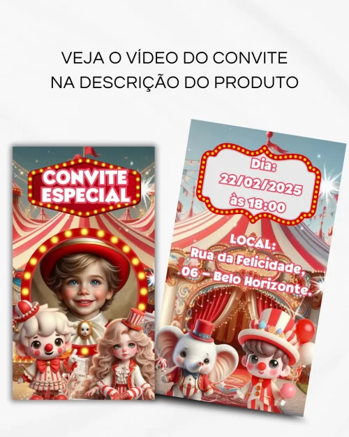 Convite Animado de Página - Circo Menino (vídeo) - Image 2